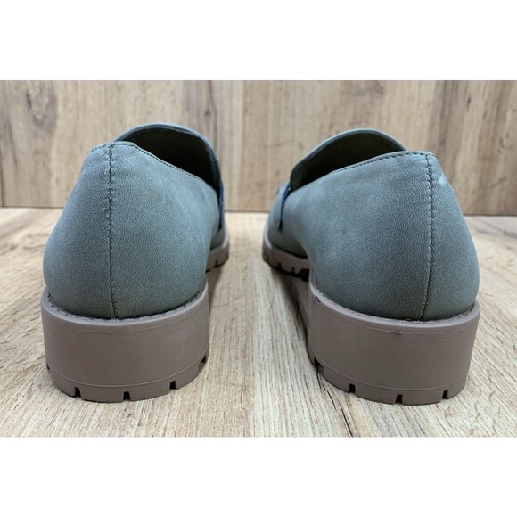 Me Too Oriel Nutmeg Vegan Suede Y2K Chunky Lug Sole Penny Loafer Shoes 8 M - Picture 7 of 16